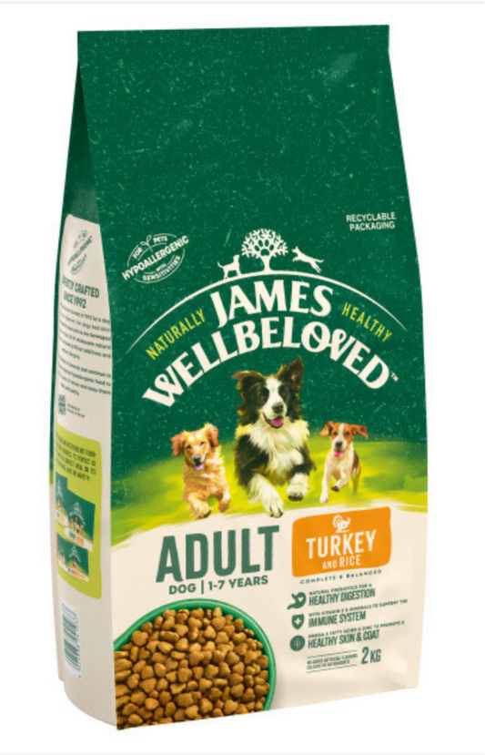 James Wellbeloved Adult Turkey & Rice 2kg