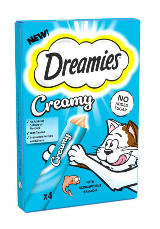 Dreamies Creamy Salmon Cat Treats 11 x 40g