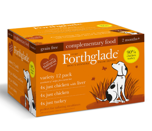 Forthglade Adult Just Grain Free Poultry Multicase Tray 12 x 395g