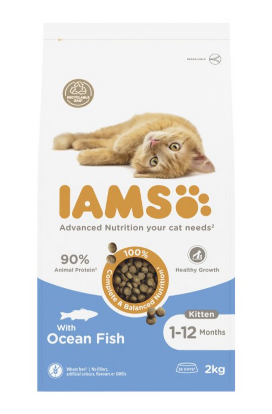IAMS Ocean Fish Kitten 1-12 months 2 x 2kg